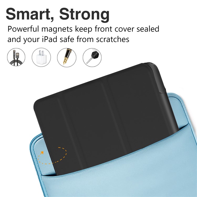 For Huawei MediaPad T3 8.0 Smart Tri-fold Stand Leather Flip Case - Black-4