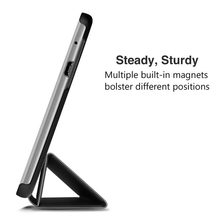 For Huawei MediaPad T3 8.0 Smart Tri-fold Stand Leather Flip Case - Black-5