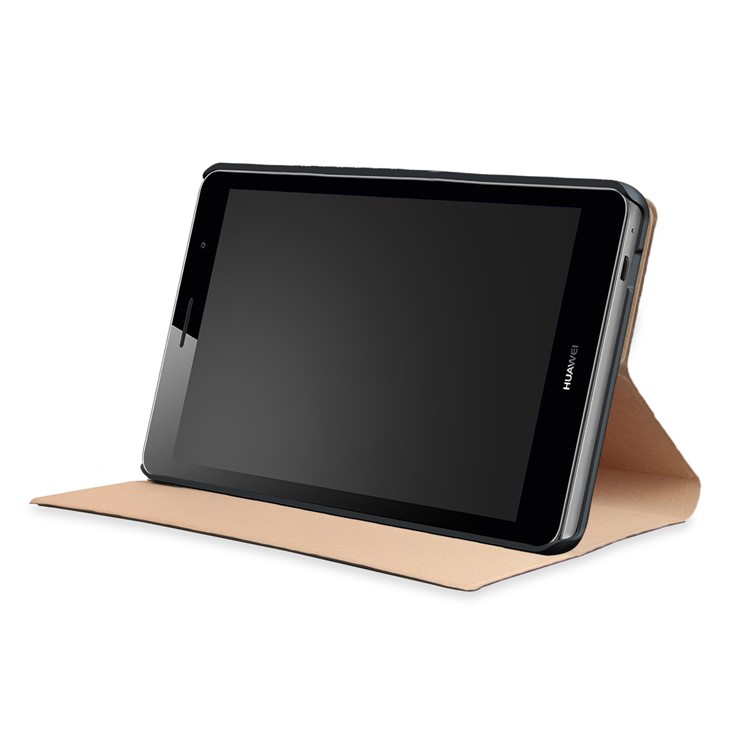 Sand-like Texture Stand Protective Leather Cover for Huawei MediaPad T3 8.0 - Black-6