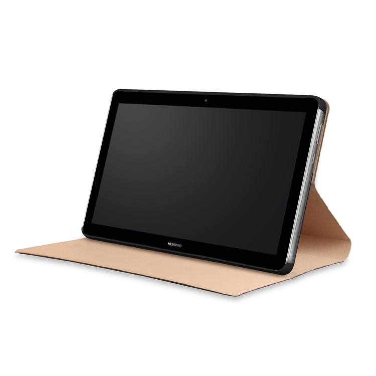 Sand-like Texture Stand Protective Leather Cover for Huawei MediaPad T3 10.0/Huawei Honor Play Pad 2 9.6-inch - Black-5