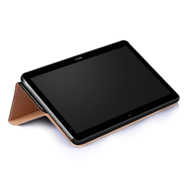 Sand-like Texture Stand Protective Leather Cover for Huawei MediaPad T3 10.0/Huawei Honor Play Pad 2 9.6-inch - Black-6