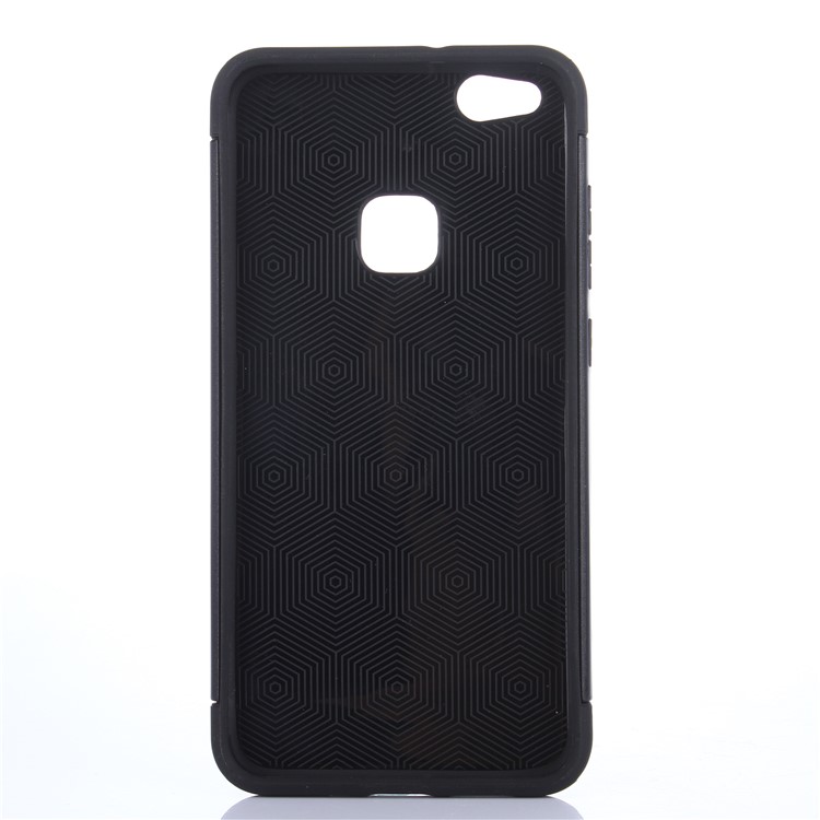 2-in-1 Carbon Fiber Texture PC + TPU Hybrid Casing for Huawei P10 Lite - Black-2
