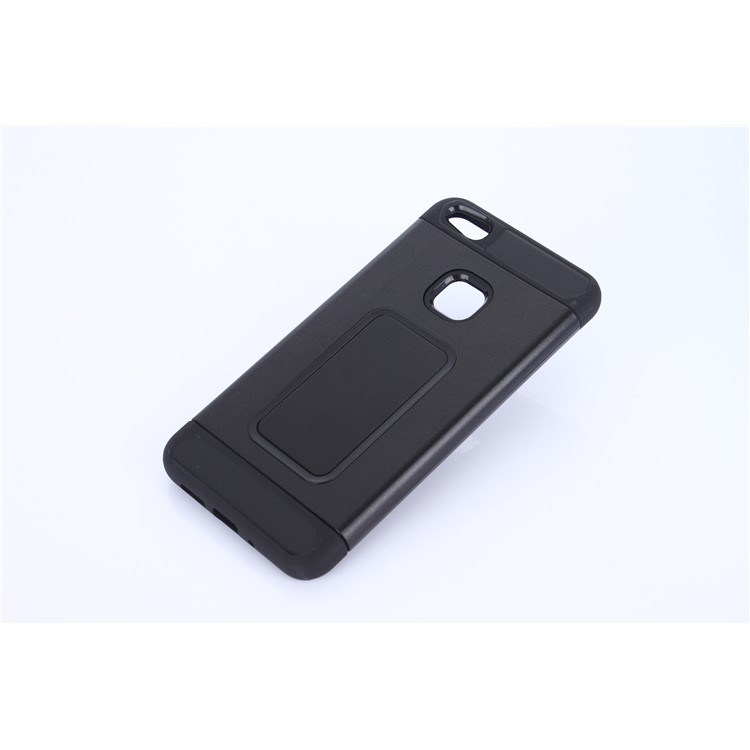 2-in-1 Carbon Fiber Texture PC + TPU Hybrid Casing for Huawei P10 Lite - Black-3