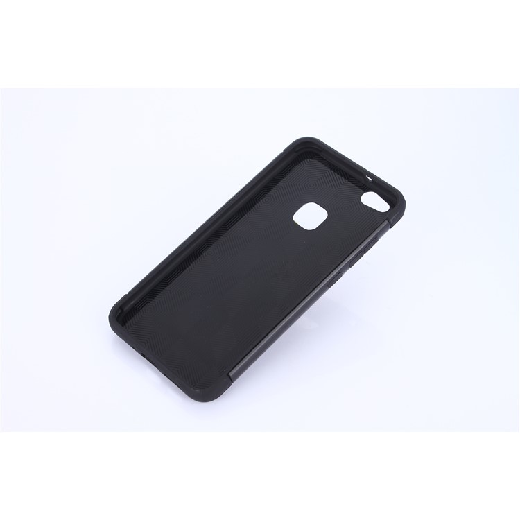 2-in-1 Carbon Fiber Texture PC + TPU Hybrid Casing for Huawei P10 Lite - Black-4
