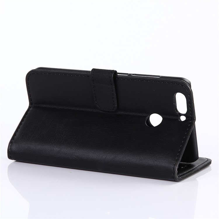 Crazy Horse Wallet Stand Leather Case for Huawei Nova 2 - Black-4