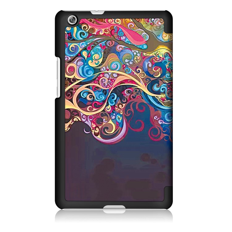 Pattern Printing Tri-fold Stand Smart Leather Case for Huawei Mediapad M3 Lite 8.0 (8 Inch) - Beautiful Tree-3
