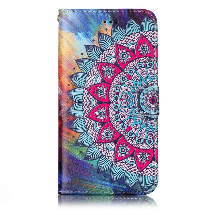 Impressão de padrões em relevo PU Leather Casing para Huawei P10 - flor-3