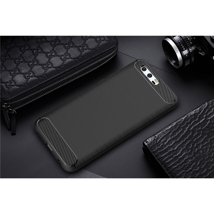 Carbon Fiber Texture Brushed TPU Mobile Phone Cover for Huawei Honor 9 - Black-10