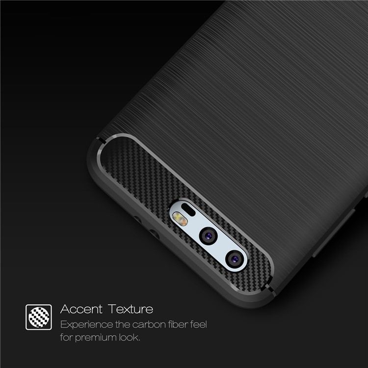 Carbon Fiber Texture Brushed TPU Mobile Phone Cover for Huawei Honor 9 - Black-4