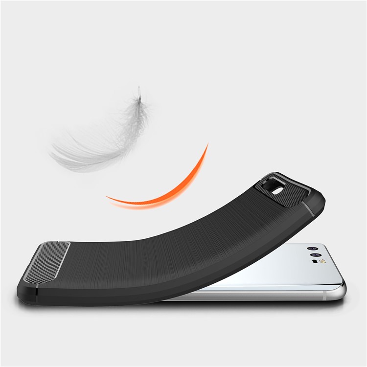 Carbon Fiber Texture Brushed TPU Mobile Phone Cover for Huawei Honor 9 - Black-7