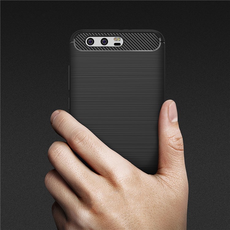 Carbon Fiber Texture Brushed TPU Mobile Phone Cover for Huawei Honor 9 - Black-8