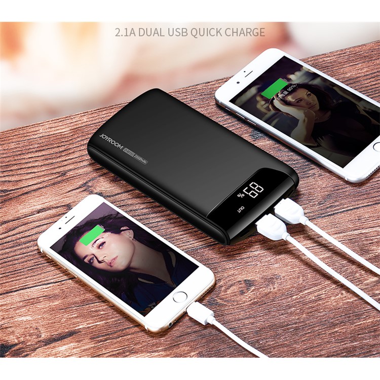 JOYROOM Wiseway Series D-M153 Dual USB 20000mAh Power Bank Battery Charger - Black-7