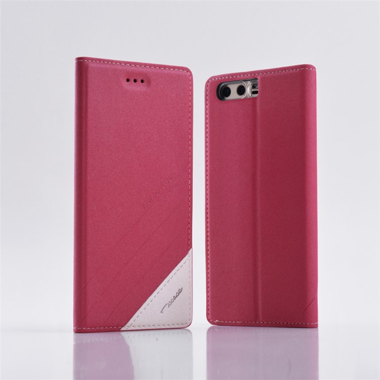 TSCASE for Huawei Honor 9 Matte Sand-like Texture Leather Stand Case - Rose-1