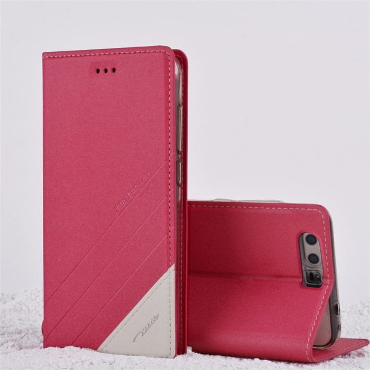 TSCASE for Huawei Honor 9 Matte Sand-like Texture Leather Stand Case - Rose-2