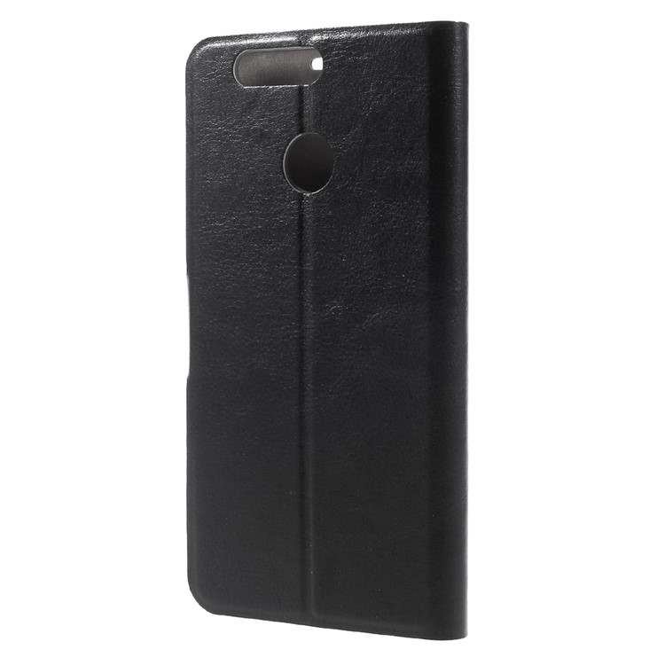 Crazy Horse Stand Leather Case with Card Slot for Huawei Nova 2 Plus - Black-2