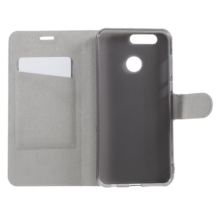 Crazy Horse Stand Leather Case with Card Slot for Huawei Nova 2 Plus - Black-5