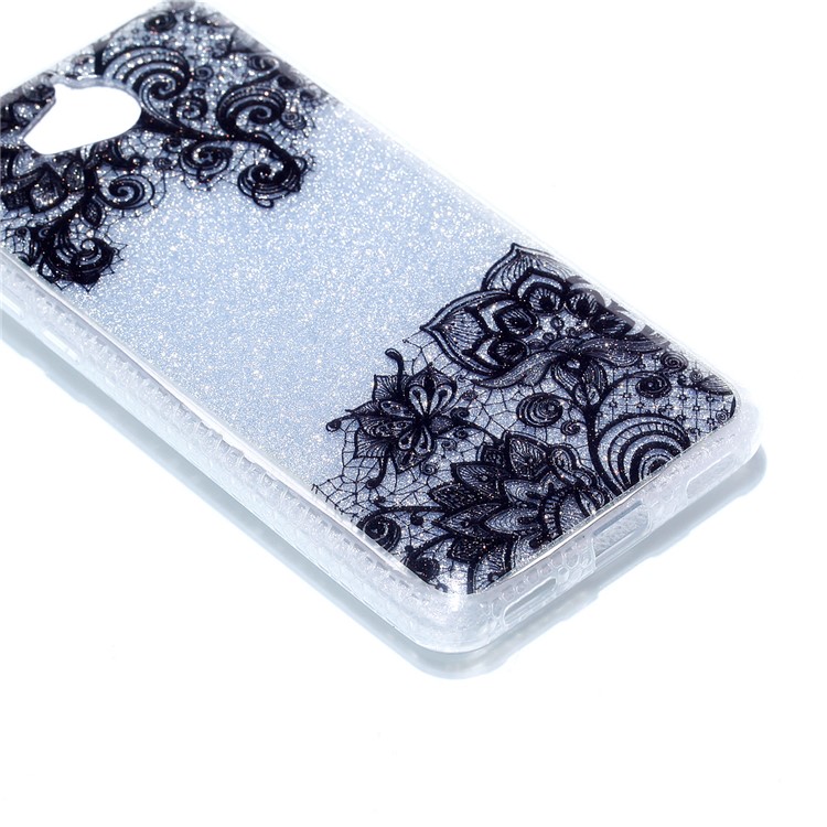 Double-sided IMD Flash Powder TPU Cover for Huawei Y5 (2017) - Lace Pattern-4
