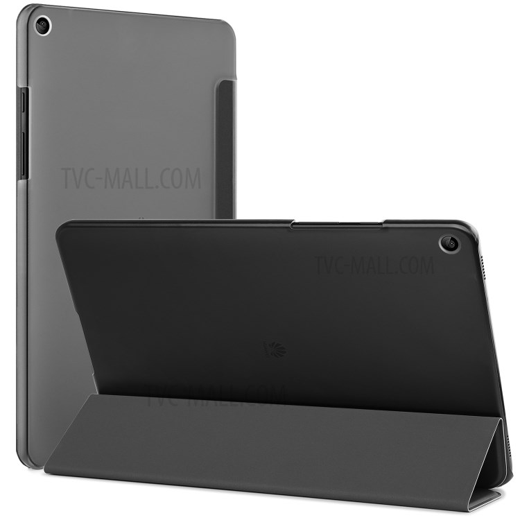 Tri-fold Stand Leather Case for Huawei MediaPad T3 10 - Black-12