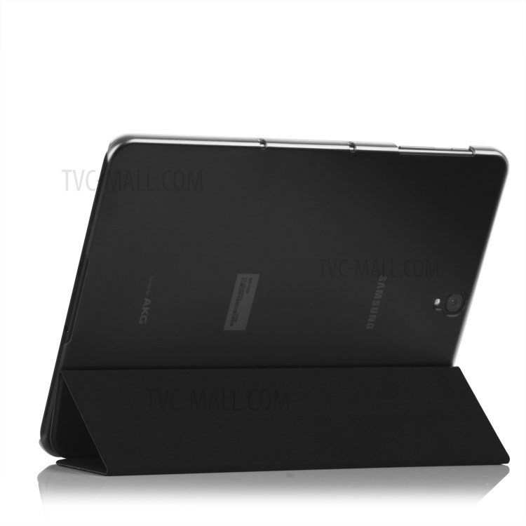 Tri-fold Stand Leather Case for Huawei MediaPad T3 10 - Black-7
