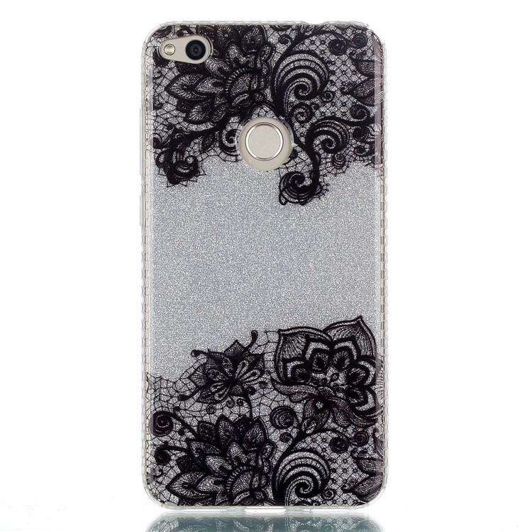 Double-sided IMD Flash Powder TPU Protective Cover for Huawei P8 Lite (2017) / Honor 8 Lite - Lace Pattern-2