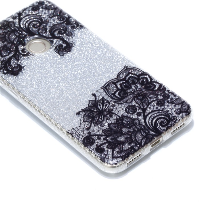 Double-sided IMD Flash Powder TPU Protective Cover for Huawei P8 Lite (2017) / Honor 8 Lite - Lace Pattern-4