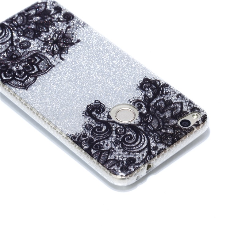 Double-sided IMD Flash Powder TPU Protective Cover for Huawei P8 Lite (2017) / Honor 8 Lite - Lace Pattern-5
