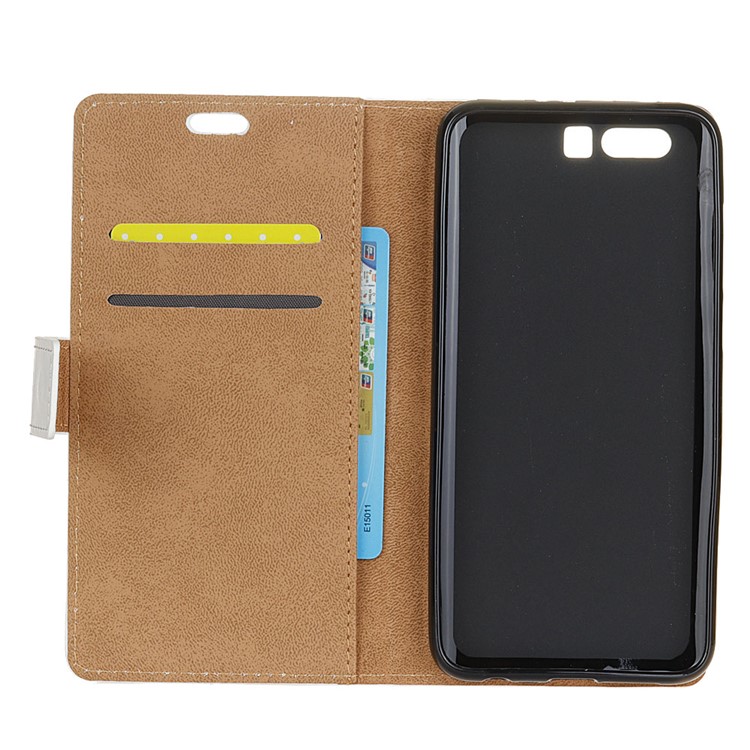 Pattern Printing Wallet Stand Leather Case with Magnet for Huawei Honor 9 - Purple Background Owls-6