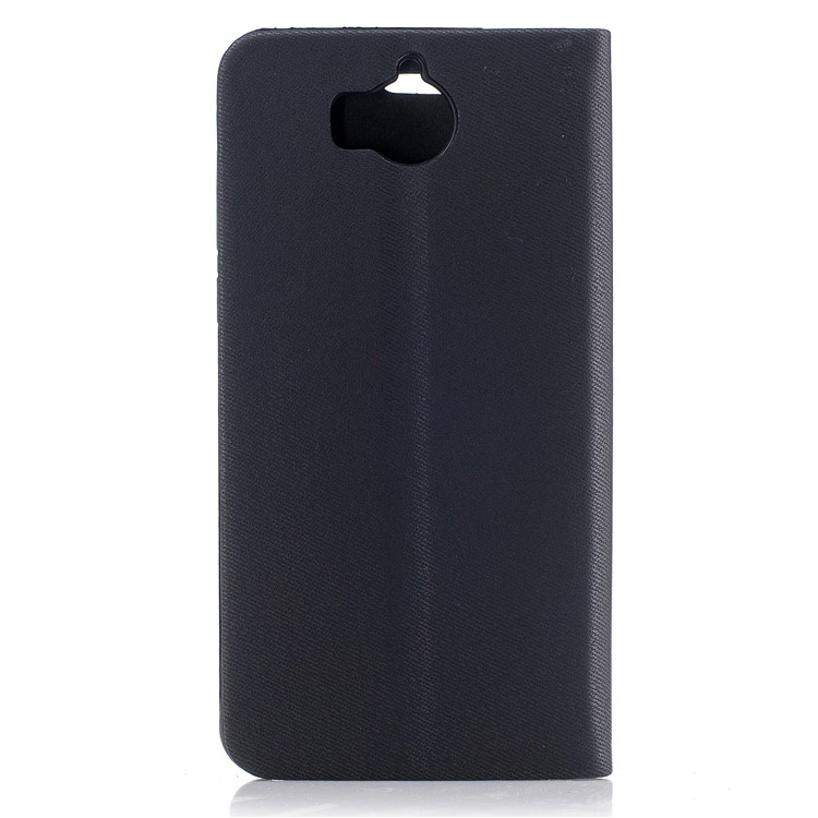Bi-color Leather Stand Mobile Case Accessory for Huawei Y5 (2017) - Black-2