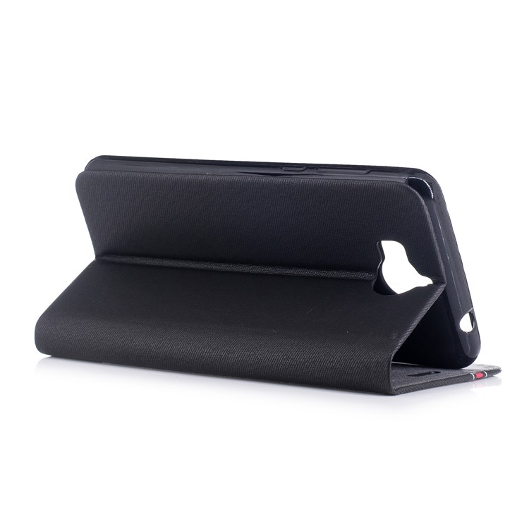 Bi-color Leather Stand Mobile Case Accessory for Huawei Y5 (2017) - Black-3