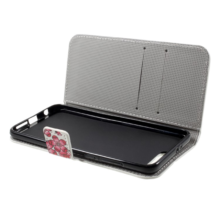 Custodia in pelle modello in pelle modello Shell per cellulare Huawei Honor 9 - pesco fiore-5