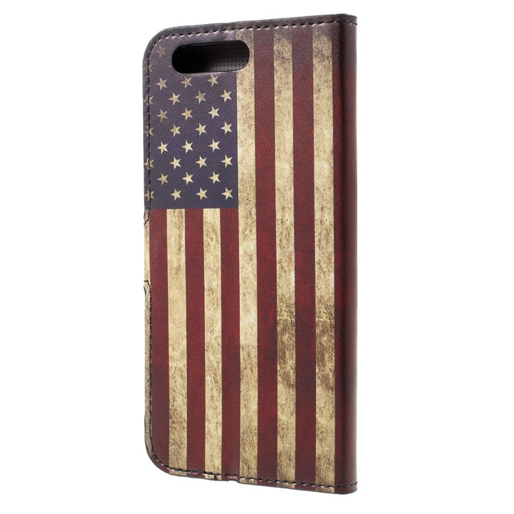 Shell in pelle protettiva per il telefono cellulare in cuoio con custodia in pelle modello per Huawei Honor 9 - vessillo dalla America-2