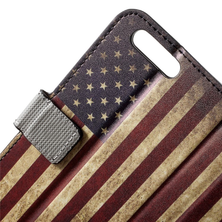 Shell in pelle protettiva per il telefono cellulare in cuoio con custodia in pelle modello per Huawei Honor 9 - vessillo dalla America-5