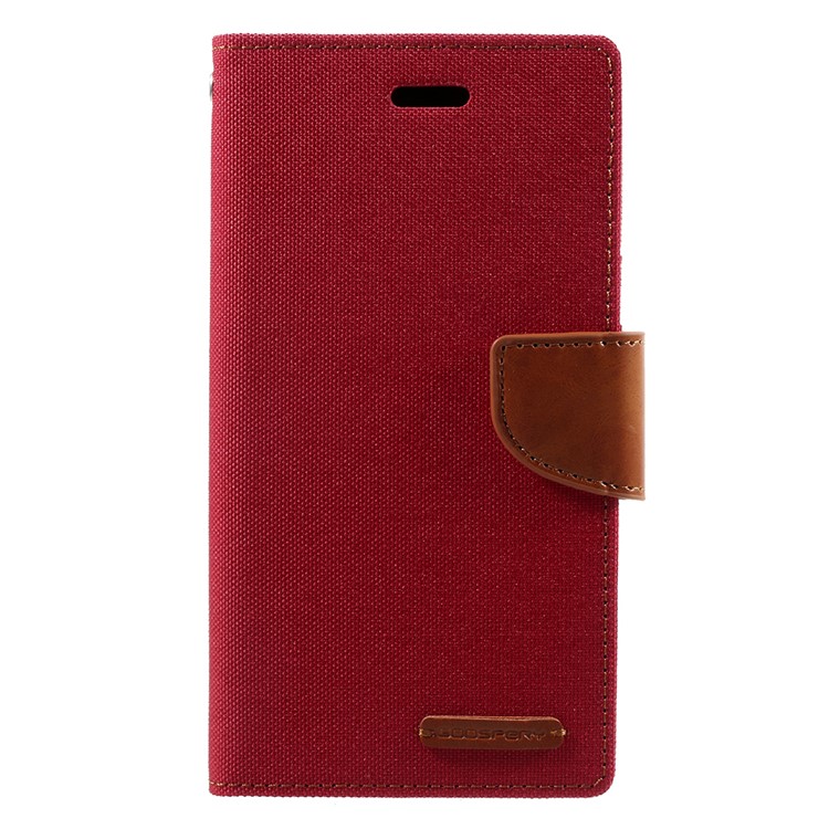 MERCURY GOOSPERY Canvas Diary Leather Wallet Phone Case for Huawei P8 Lite (2017) / Honor 8 Lite - Red-2