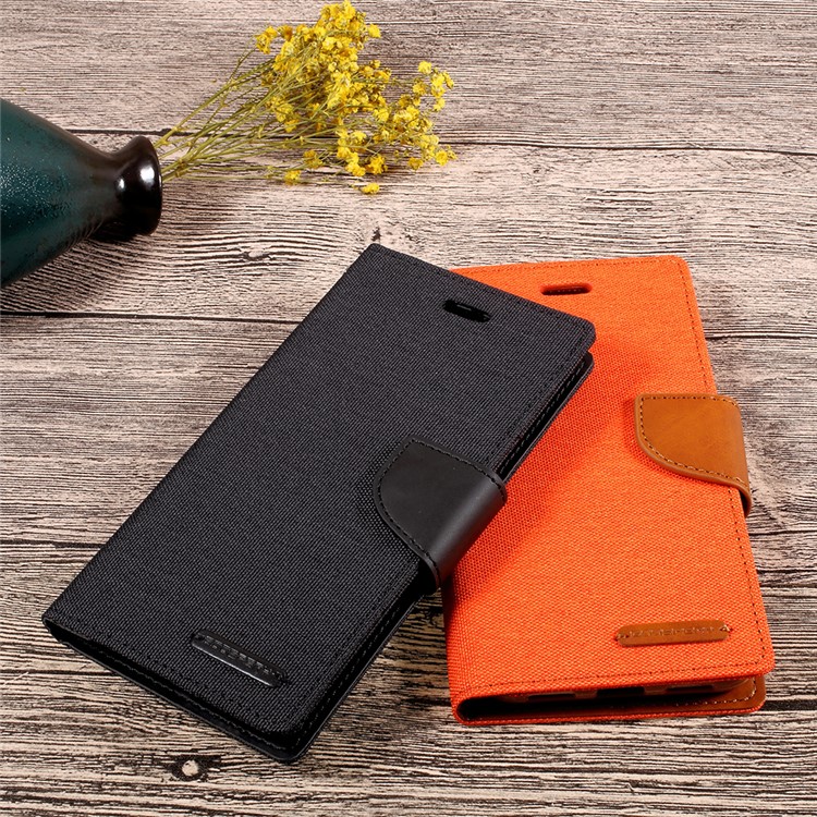 MERCURY GOOSPERY Canvas Diary Leather Wallet Phone Case for Huawei P8 Lite (2017) / Honor 8 Lite - Red-7