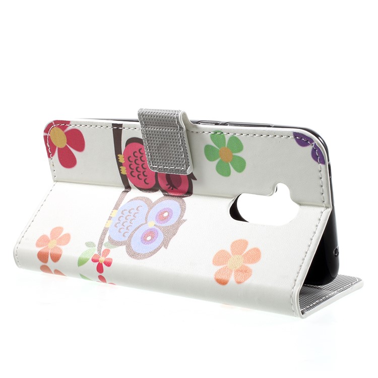 Pattern Printing Wallet Leather Stand Cell Phone Cover for Huawei Honor 6A / Honor 5C pro - Owl Lovers-3
