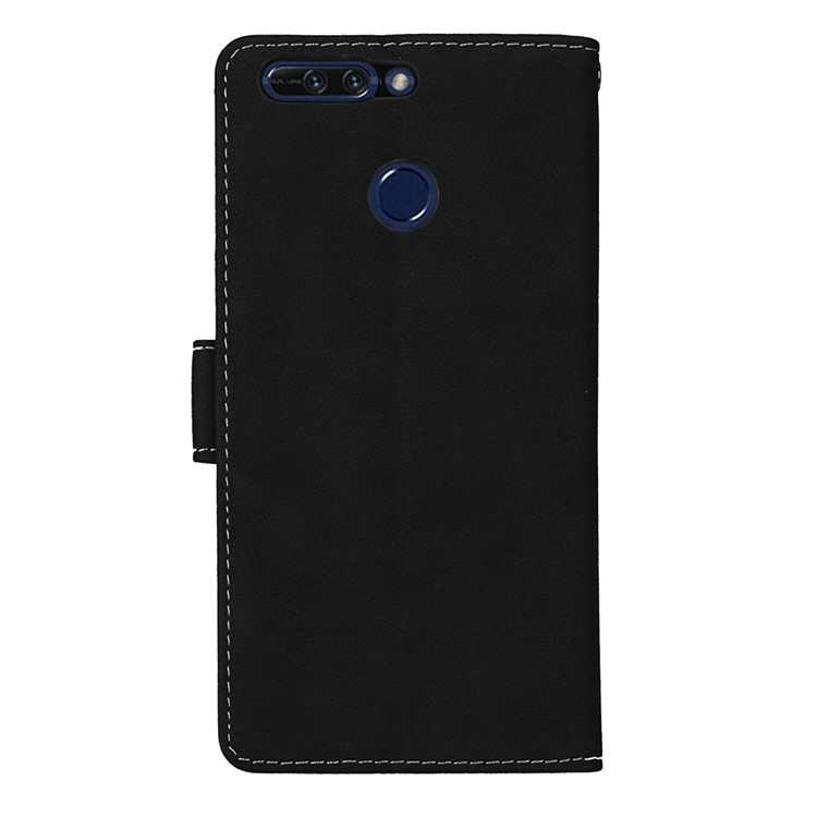 For Huawei Honor 8 Pro / Honor V9 Matte Leather Card Slots Stand Phone Case - Black-5