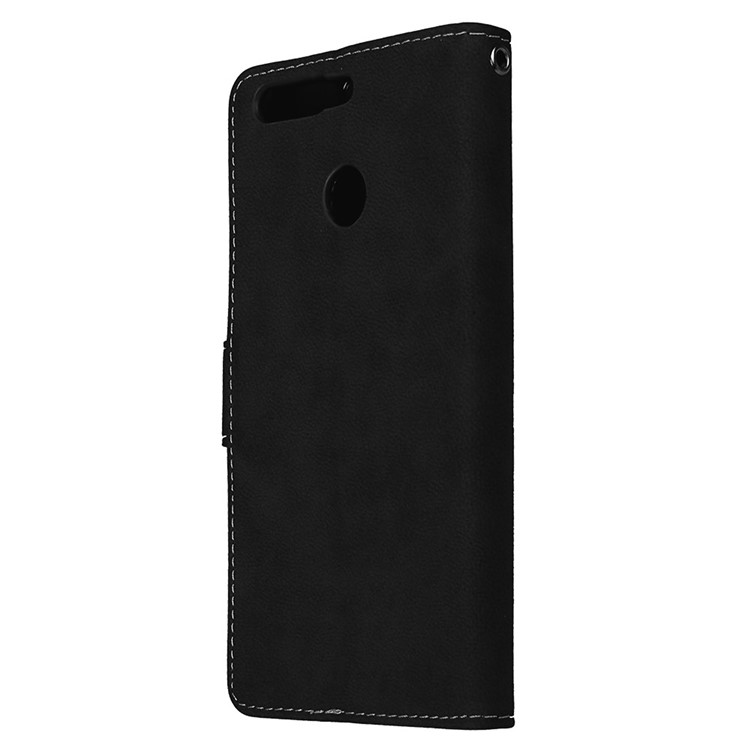 For Huawei Honor 8 Pro / Honor V9 Matte Leather Card Slots Stand Phone Case - Black-8