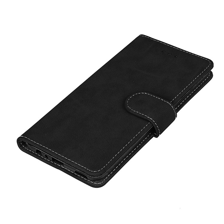 For Huawei Honor 8 Pro / Honor V9 Matte Leather Card Slots Stand Phone Case - Black-9