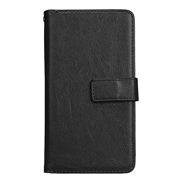 Crazy Horse Wallet Leather Folio Cell Phone Case with Stand for Huawei P8 Lite (2017) / Honor 8 Lite - Black-3