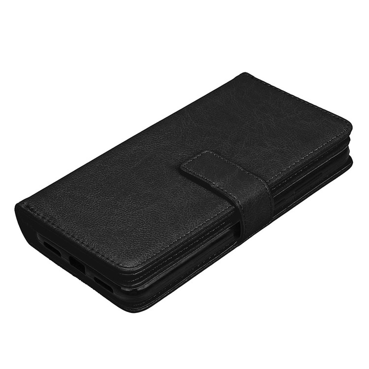 Crazy Horse Wallet Leather Folio Cell Phone Case with Stand for Huawei P8 Lite (2017) / Honor 8 Lite - Black-6