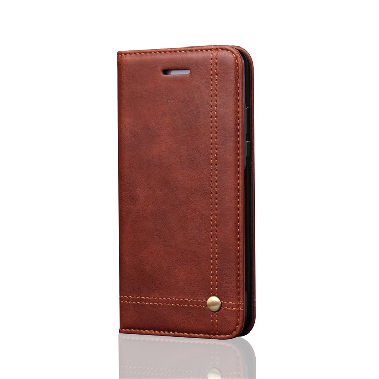 Vintage Crazy Horse Stand Leather Wallet Mobile Cover for Huawei Mate 9 - Brown-1