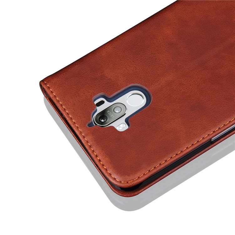 Vintage Crazy Horse Stand Leather Wallet Mobile Cover for Huawei Mate 9 - Brown-3