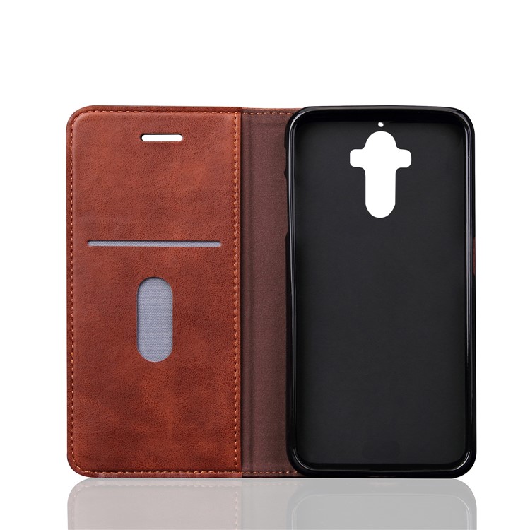 Vintage Crazy Horse Stand Leather Wallet Mobile Cover for Huawei Mate 9 - Brown-7