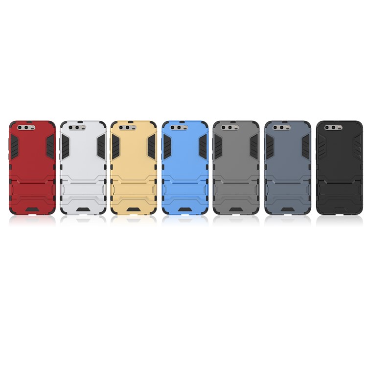 Cool Guard Plastic TPU Mobile Phone Cover with Kickstand for Huawei Honor 9 - Red-3