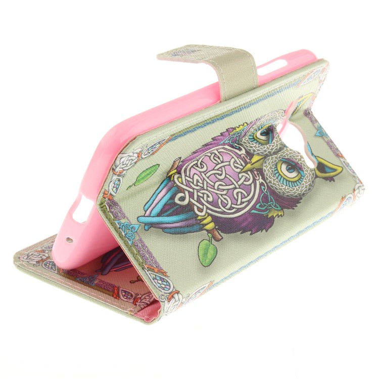 Pattern Printing Wallet Stand Leather Case with Magnet for Huawei Y3 (2017) - Owl-7