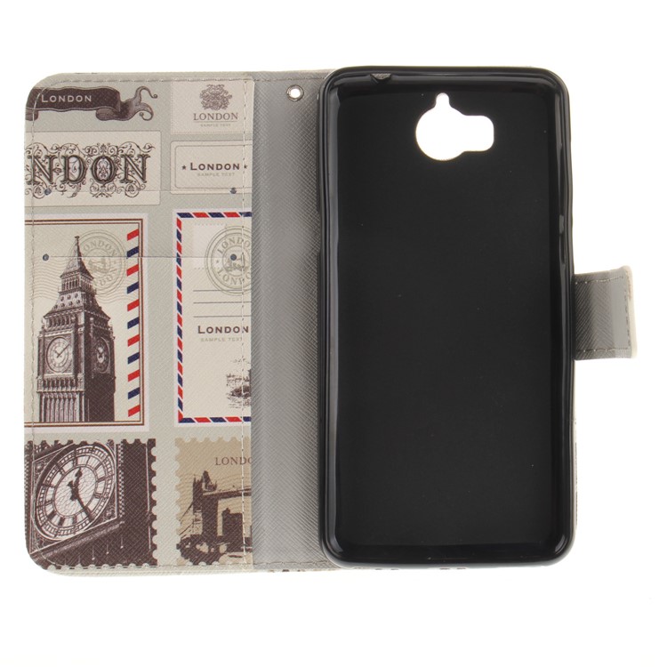 Printing Pattern Wallet Leather Flip Stand Shell for Huawei Y5 (2017) / Y6 (2017) - London Elements-10
