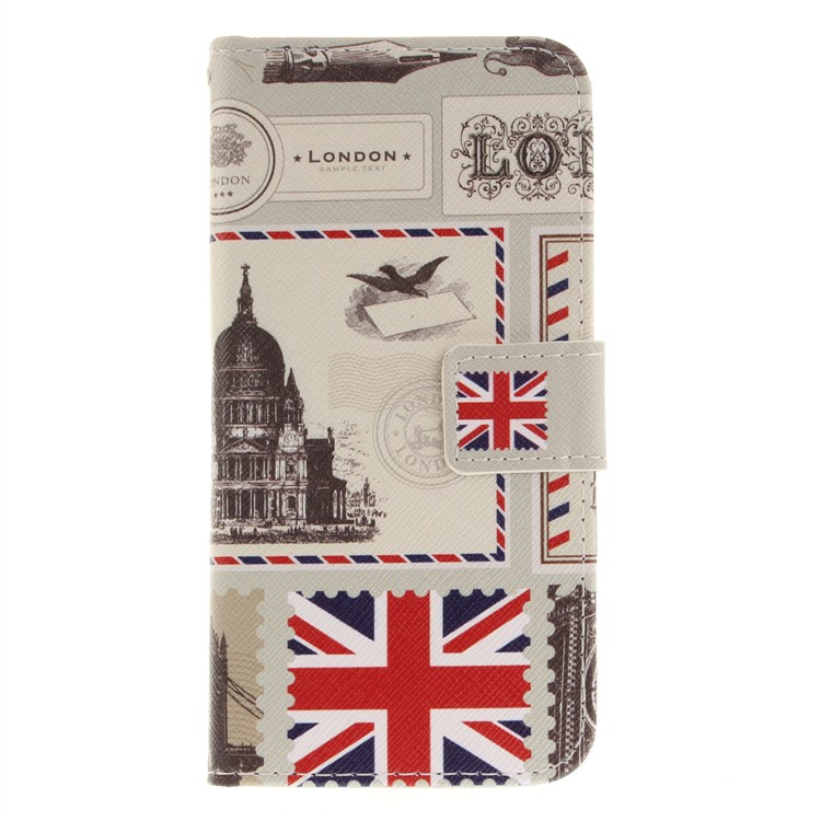 Printing Pattern Wallet Leather Flip Stand Shell for Huawei Y5 (2017) / Y6 (2017) - London Elements-2