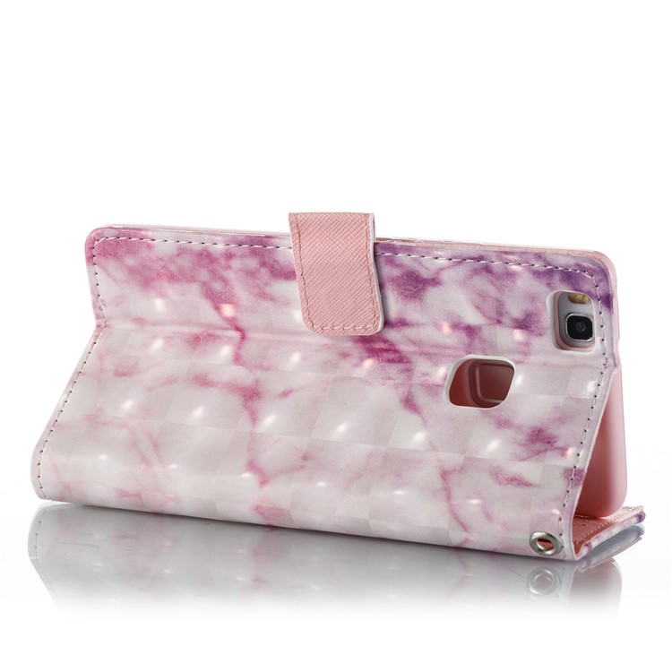 Marble Pattern Wallet Leather Stand Case for Huawei P9 Lite/Huawei G9 Lite - Rose-2