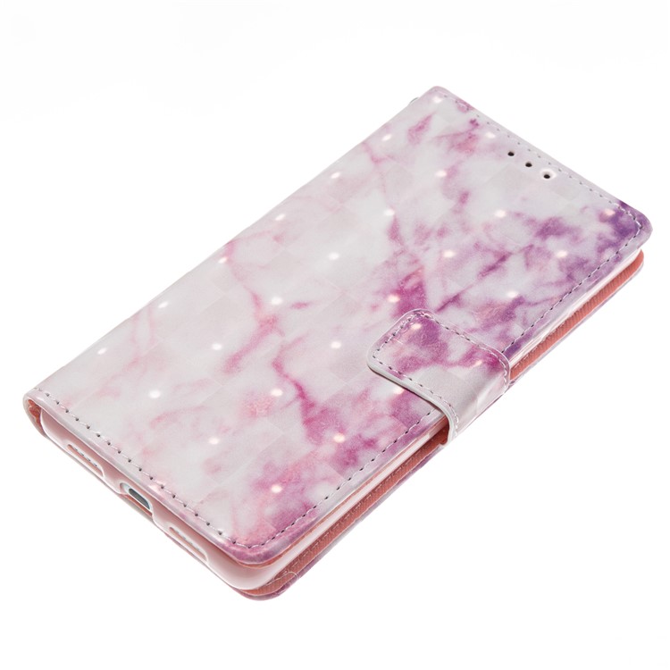 Marble Pattern Wallet Leather Stand Case for Huawei P9 Lite/Huawei G9 Lite - Rose-4