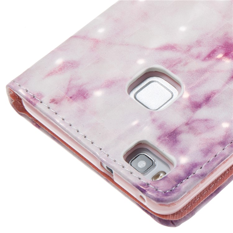 Marble Pattern Wallet Leather Stand Case for Huawei P9 Lite/Huawei G9 Lite - Rose-5